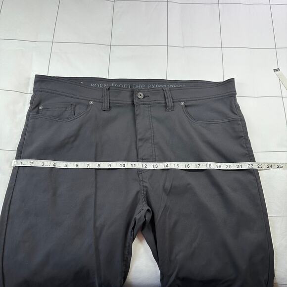 Prana Pants Mens 40x30 Slim Fit Gray Brion Nylon Blend Hiking Outdoor Gorpcore - Picture 7 of 11